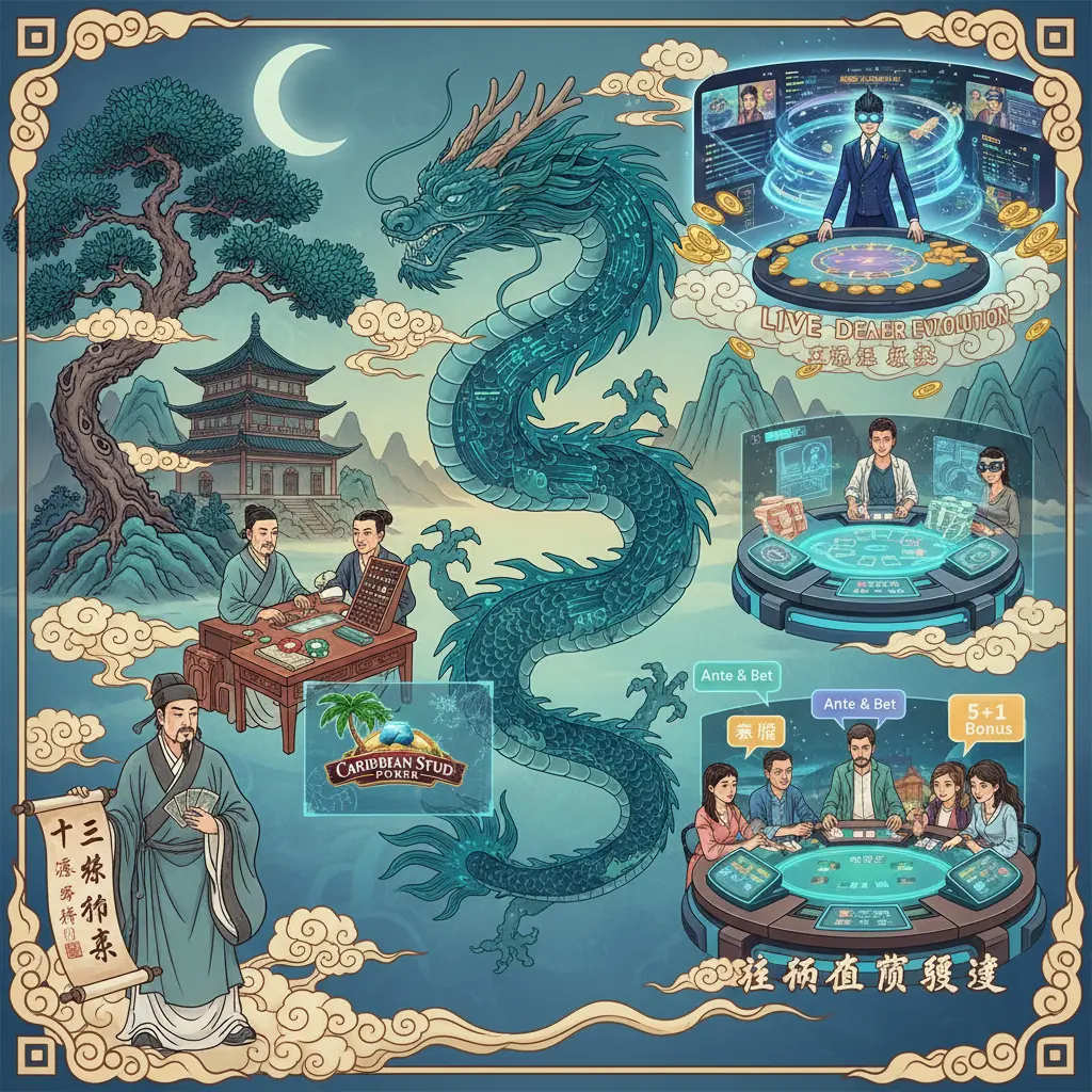 Caribbean stud live dealer games - Evolution