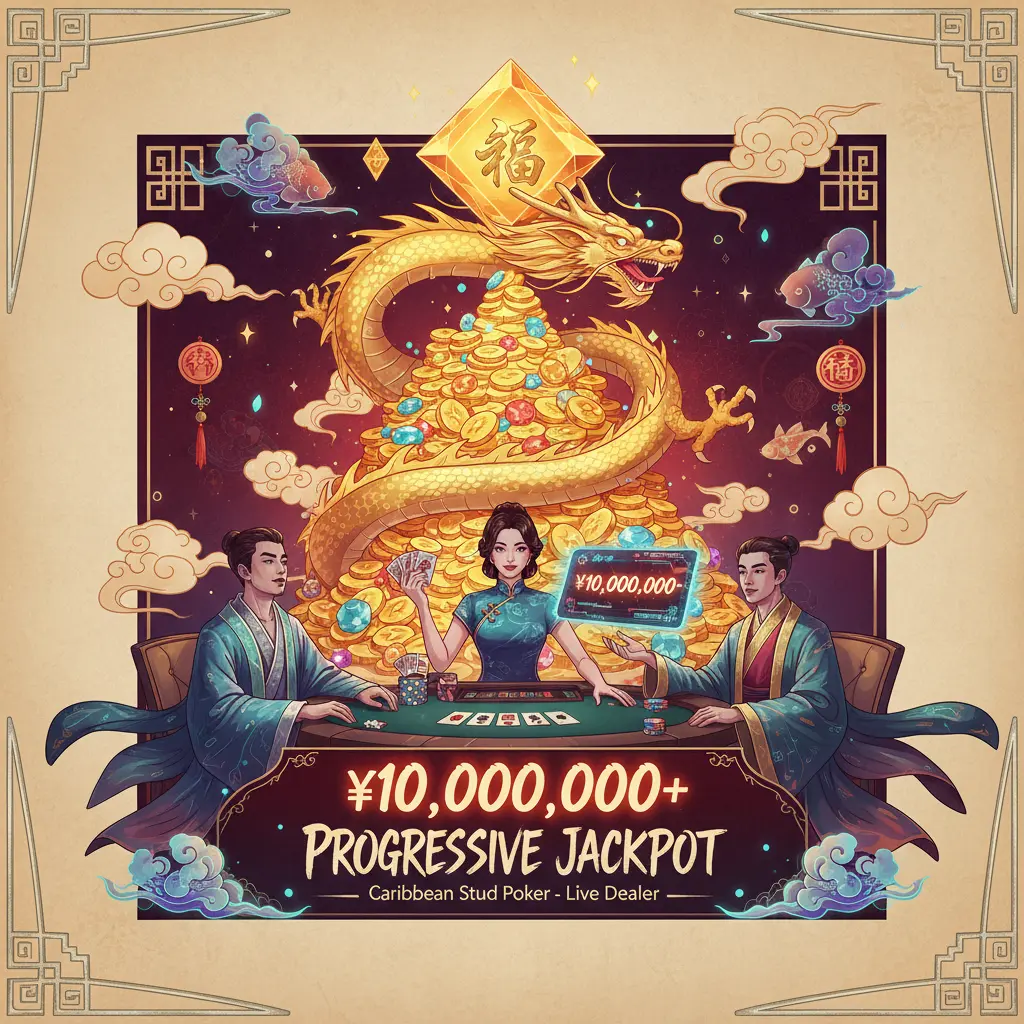 Caribbean stud live dealer games - Progressive